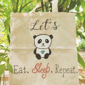 handpainted tote bag